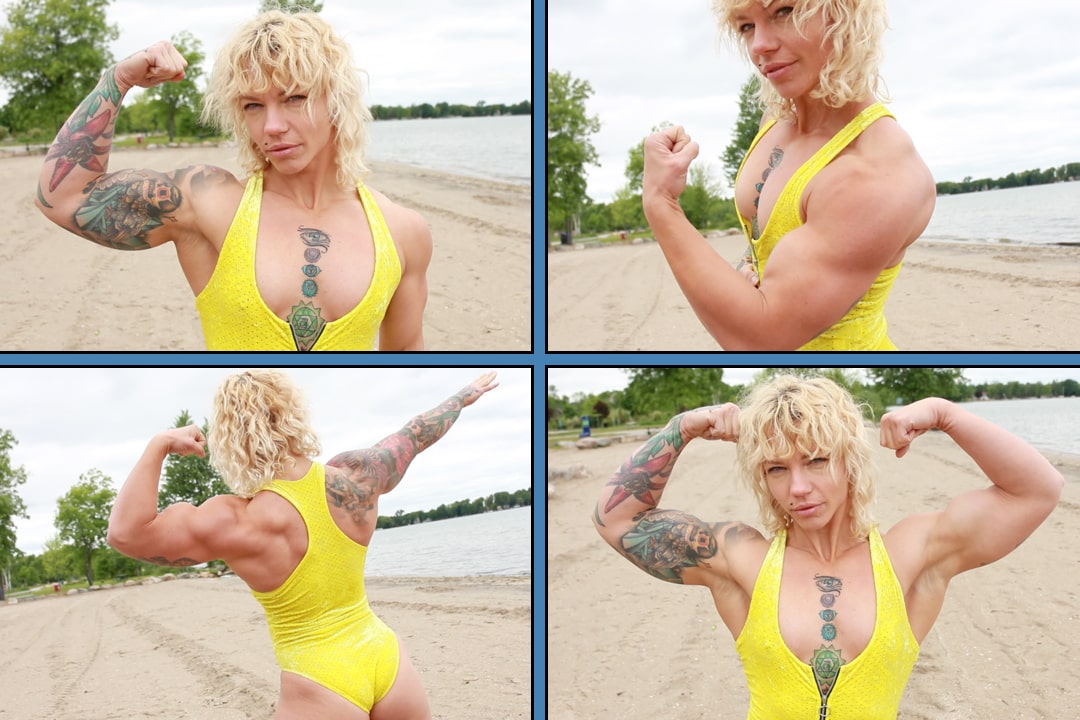 Bay Watch Muscle Babe!