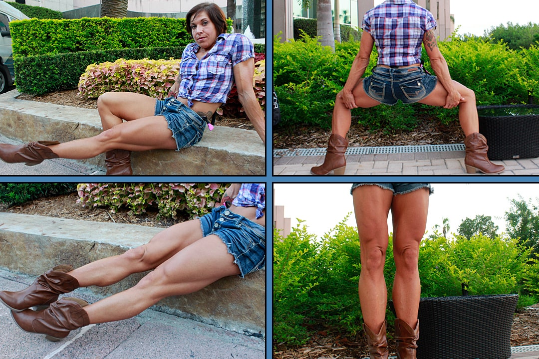 Sexy Cowgirl Leg Flexing
